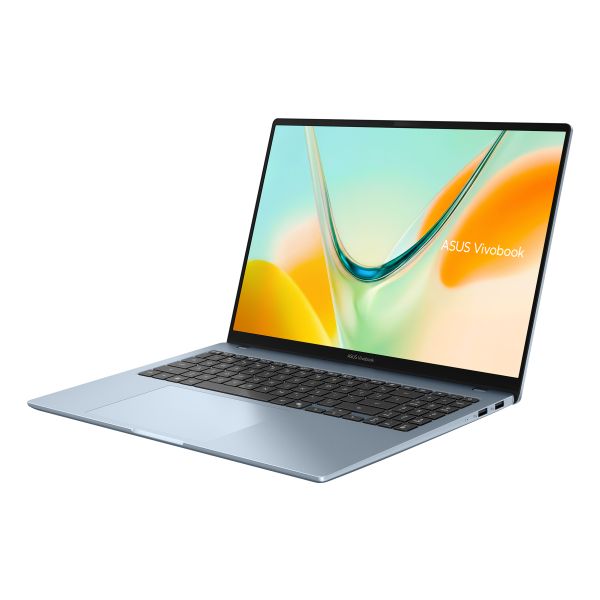 ASUS Vivobook S16 S5608QA-MB367W Copilot+ PC Snapdragon Laptop 40,6 cm (16") WUXGA 8 GB LPDDR5x-SDRAM 256 GB SSD Wi-Fi 6E (802.11ax) Windows 11 Home Blauw QWERTY Nederlands (90NB19C3-M00RW0)