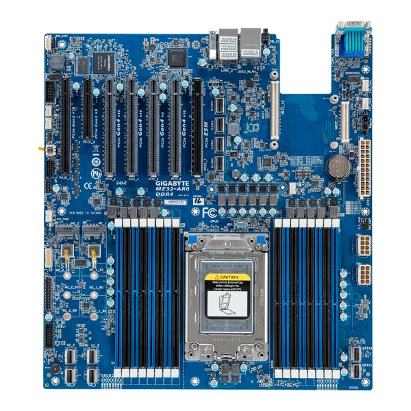 GIGABYTE MZ32-AR0 moederbord Systeem op een chip (SOC) Socket SP3 Verlengd ATX (9MZ32AR0NR-00-10A) GIGABYTE MZ32-AR0 moederbord Systeem op een chip (SOC) Socket SP3 Verlengd ATX (9MZ32AR0NR-00-10A)