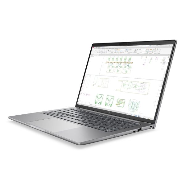 HP ZBook 8 G2i Copilot+ PC Intel Core Ultra 7 356H Mobiel werkstation 35,6 cm (14") WUXGA 32 GB DDR5-SDRAM 1 TB SSD NVIDIA RTX PRO 500 Blackwell Wi-Fi 7 (802.11be) Windows 11 Pro AI Workstation, AI PC Zilver (DH1H3ET#ABH)