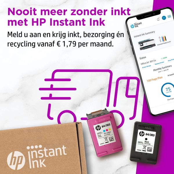 HP OfficeJet 8015e Draadloos All-in-One Kleur Printer, Instant Ink; Dubbelzijdig printen (228F9B#629) HP OfficeJet 8015e Draadloos All-in-One Kleur Printer, Instant Ink; Dubbelzijdig printen (228F9B#629)