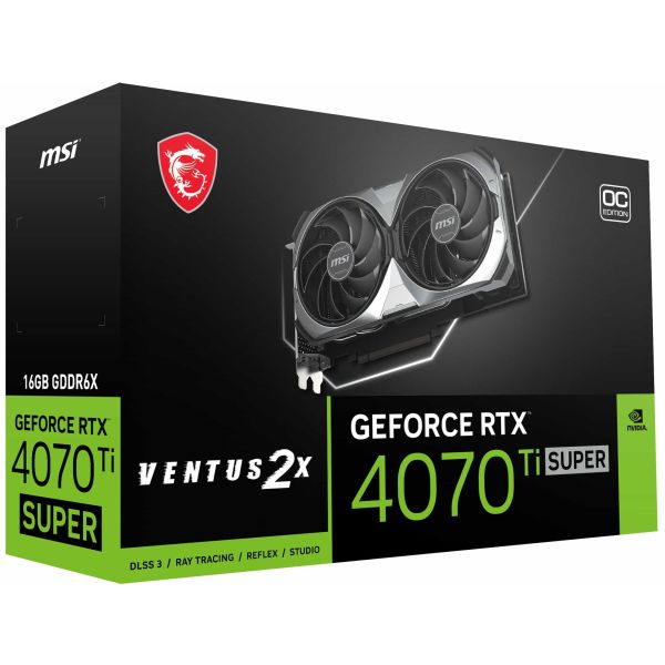 MSI VENTUS GeForce RTX 4070 Ti SUPER 16G 2X OC NVIDIA 16 GB GDDR6X (RS61B0-KBSSZWR)