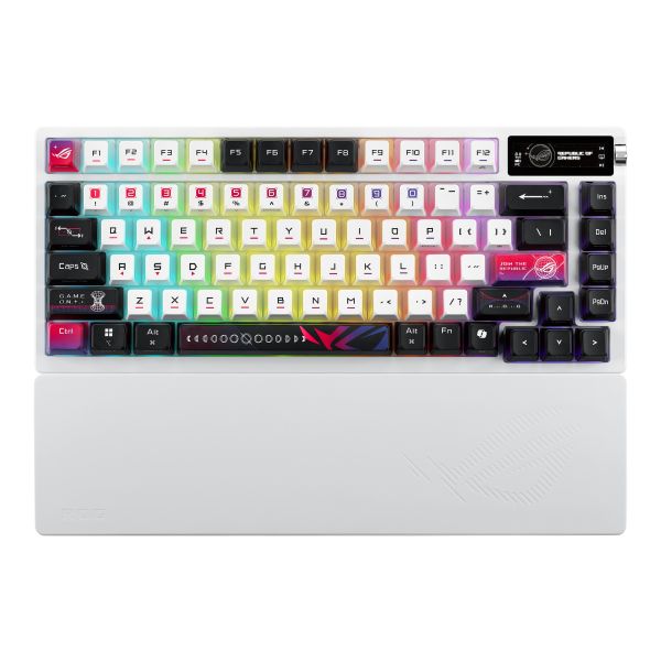 ASUS ROG Azoth X toetsenbord Gamen USB + RF Wireless + Bluetooth Zwart, Wit (90MP044F-BKUA30) ASUS ROG Azoth X toetsenbord Gamen USB + RF Wireless + Bluetooth Zwart, Wit (90MP044F-BKUA30)
