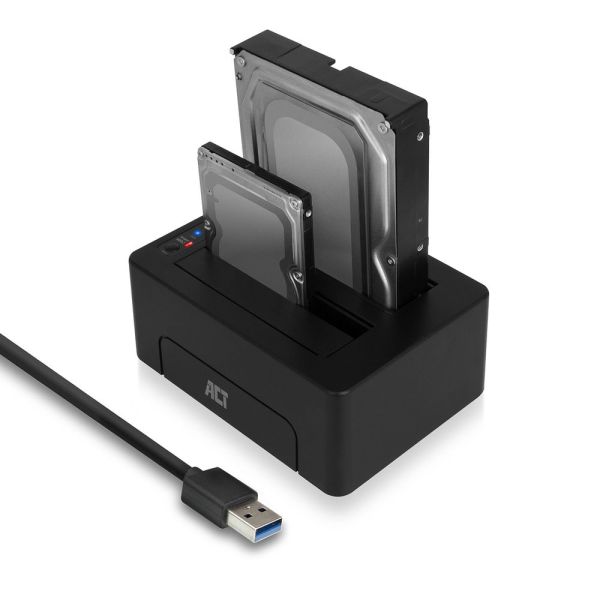 ACT AC1504 basisstation voor opslagstations USB 3.2 Gen 1 (3.1 Gen 1) Type-B Zwart (AC1504)