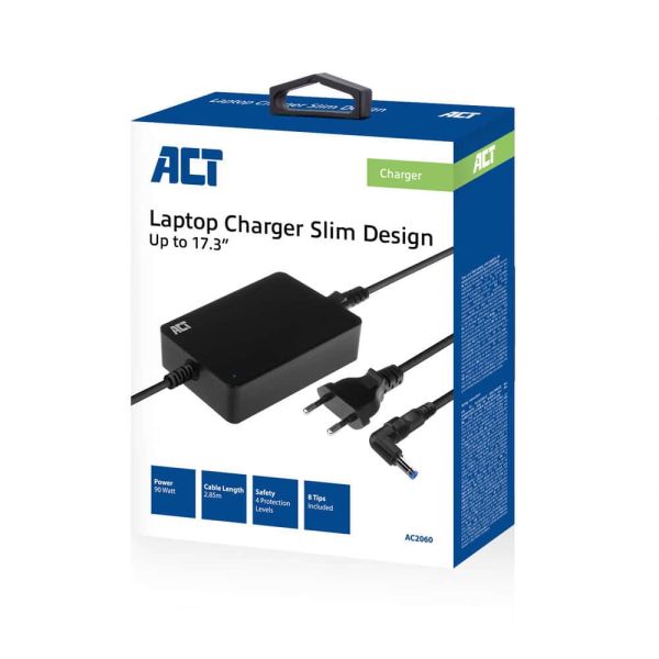 ACT AC2060 netvoeding & inverter Binnen 90 W Zwart (AC2060)