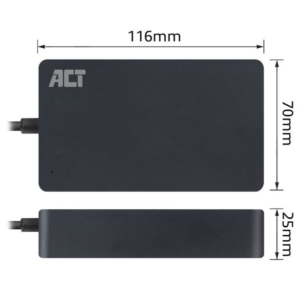 ACT AC2060 netvoeding & inverter Binnen 90 W Zwart (AC2060)