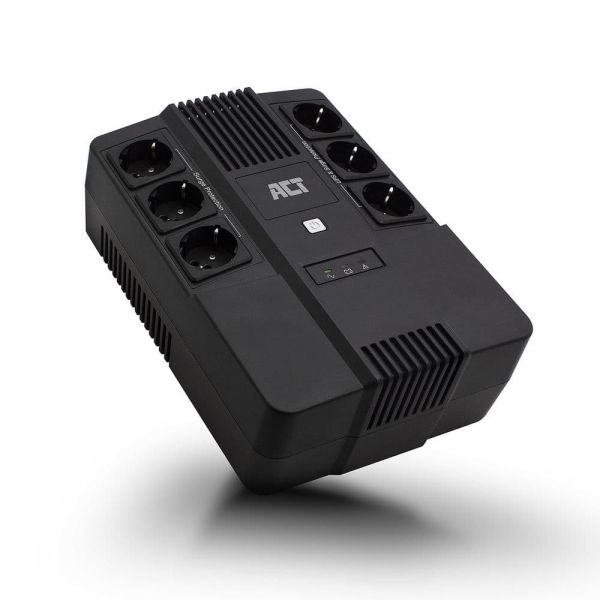 ACT Line Interactive UPS 600VA - met 6 geaarde stopcontacten (AC2300)