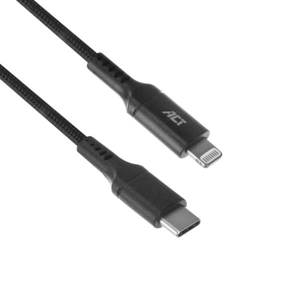 ACT AC3095 Lightning-kabel 1 m Zwart (AC3095)