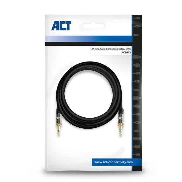 ACT AC3612 audio kabel 5 m 3.5mm Zwart (AC3612)