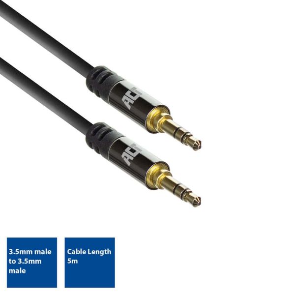 ACT AC3612 audio kabel 5 m 3.5mm Zwart (AC3612)