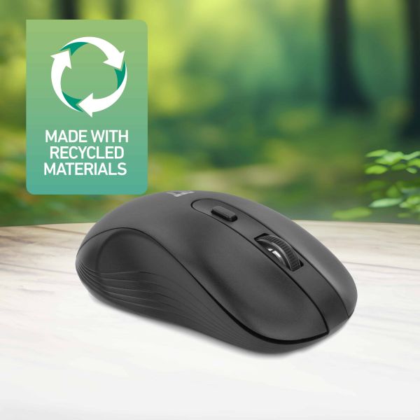 ACT Draadloze muis 1600 DPI, stille klik, milieuvriendelijk, gemaakt van gerecyclede materialen (AC5105)