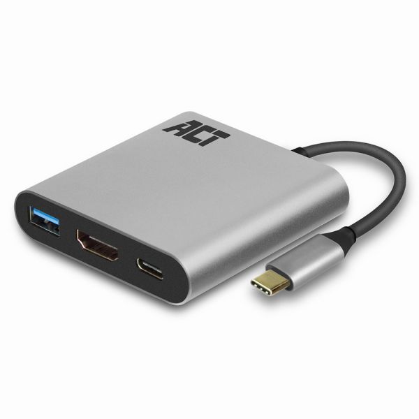 ACT AC7022 USB-C naar HDMI female adapter met PD Pass-Through 60W, 4K, USB-A (AC7022) ACT AC7022 USB-C naar HDMI female adapter met PD Pass-Through 60W, 4K, USB-A (AC7022)