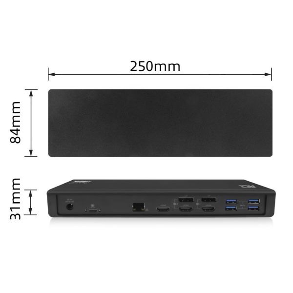 ACT AC7048 notebook dock & poortreplicator Bedraad USB 3.2 Gen 1 (3.1 Gen 1) Type-C Zwart (AC7048)