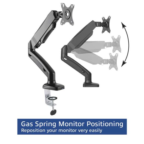 ACT Monitorarm office met gasveer, 1 scherm (AC8311)