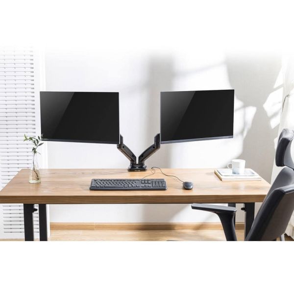 ACT Monitorarm office met gasveer, 2 schermen (AC8312)