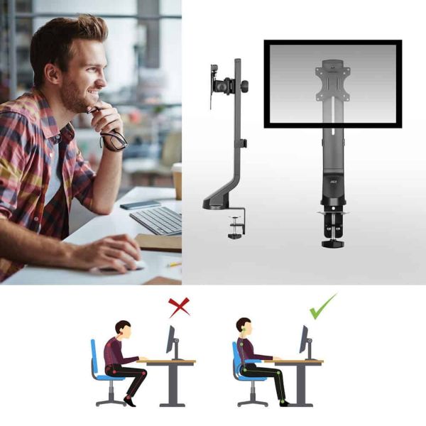 ACT Monitorarm office solid pro, 2 schermen (AC8321)