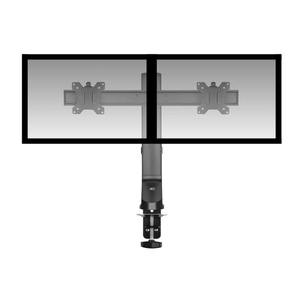 ACT Monitorarm office, crossbar, 2 schermen, eenvoudig in hoogte verstelbaar (AC8322)