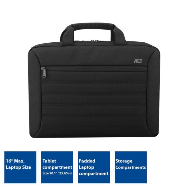 ACT AC8525 notebooktas 40,6 cm (16") Aktetas Zwart (AC8525)
