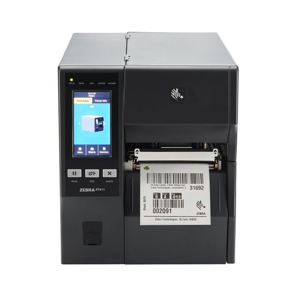Zebra ZT411 Industrial Label Printer 300 dpi met Peeler en Rewinder (ZT41143-T4E0000Z)