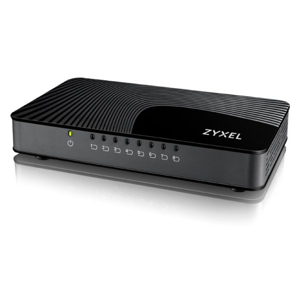 Zyxel GS-108S v2 Unmanaged Gigabit Ethernet (10/100/1000) Zwart (GS-108SV2-EU0101F)