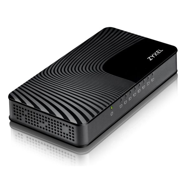 Zyxel GS-108S v2 Unmanaged Gigabit Ethernet (10/100/1000) Zwart (GS-108SV2-EU0101F)
