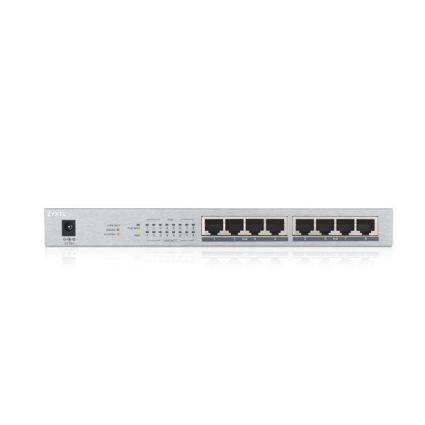 Zyxel GS1008HP Unmanaged Gigabit Ethernet (10/100/1000) Power over Ethernet (PoE) Grijs (GS1008HP-EU0101F)