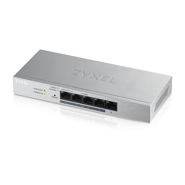 Zyxel GS1200-5HP v2 Managed Gigabit Ethernet (10/100/1000) Power over Ethernet (PoE) Grijs (GS1200-5HPV2-EU0101F) Zyxel GS1200-5HP v2 Managed Gigabit Ethernet (10/100/1000) Power over Ethernet (PoE) Grijs (GS1200-5HPV2-EU0101F)