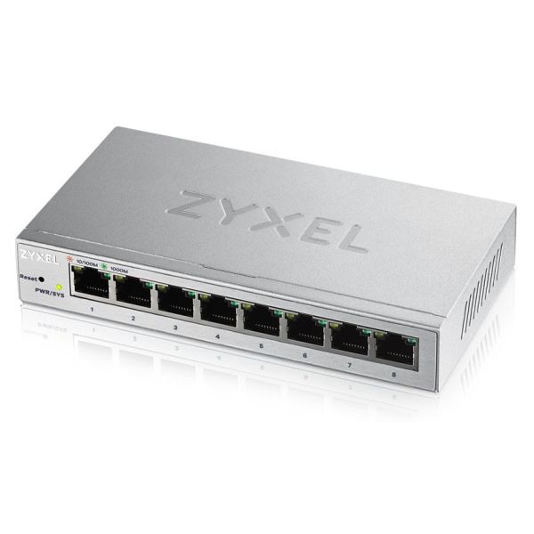 Zyxel GS1200-8 Managed Gigabit Ethernet (10/100/1000) Zilver (GS1200-8-EU0101F) Zyxel GS1200-8 Managed Gigabit Ethernet (10/100/1000) Zilver (GS1200-8-EU0101F)