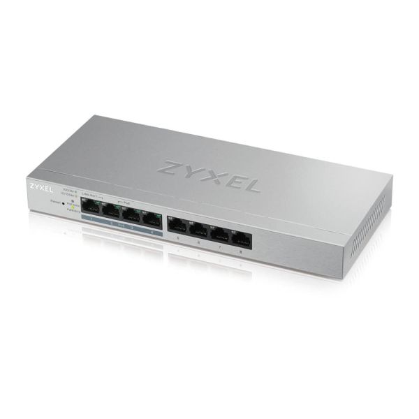 Zyxel GS1200-8HP v2 Managed Gigabit Ethernet (10/100/1000) Power over Ethernet (PoE) Grijs (GS1200-8HPV2-EU0101F)