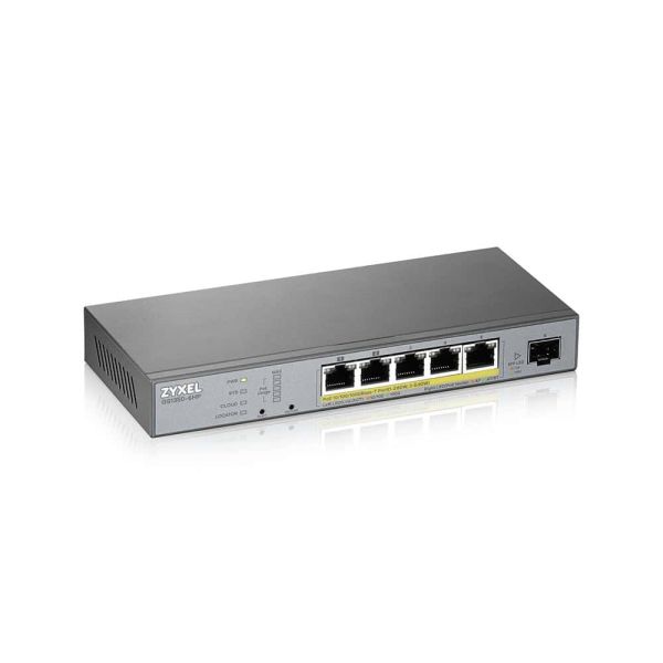 Zyxel GS1350-6HP-EU0101F netwerk-switch Managed L2 Gigabit Ethernet (10/100/1000) Power over Ethernet (PoE) Grijs (GS1350-6HP-EU0101F)