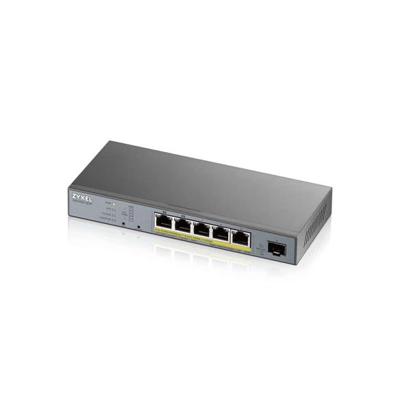 Zyxel GS1350-6HP-EU0101F netwerk-switch Managed L2 Gigabit Ethernet (10/100/1000) Power over Ethernet (PoE) Grijs (GS1350-6HP-EU0101F)