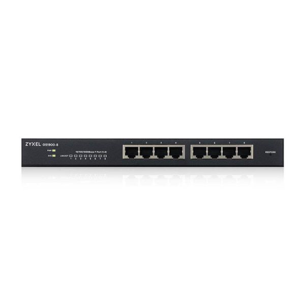 Zyxel GS1900-8 Managed L2 Gigabit Ethernet (10/100/1000) Zwart (GS1900-8-EU0102F)