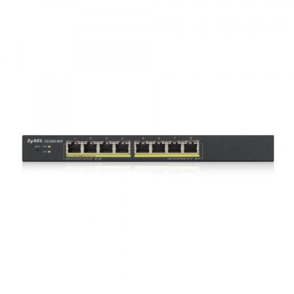 Zyxel GS1900-8HP v3 PoE Managed L2 Gigabit Ethernet (10/100/1000) Power over Ethernet (PoE) Zwart (GS1900-8HP-EU0103F)
