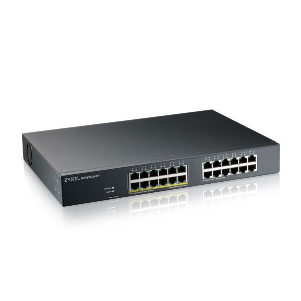 Zyxel GS1915-24EP Managed L2 Gigabit Ethernet (10/100/1000) Power over Ethernet (PoE) 1U Zwart (GS1915-24EP-EU0101F) Zyxel GS1915-24EP Managed L2 Gigabit Ethernet (10/100/1000) Power over Ethernet (PoE) 1U Zwart (GS1915-24EP-EU0101F)