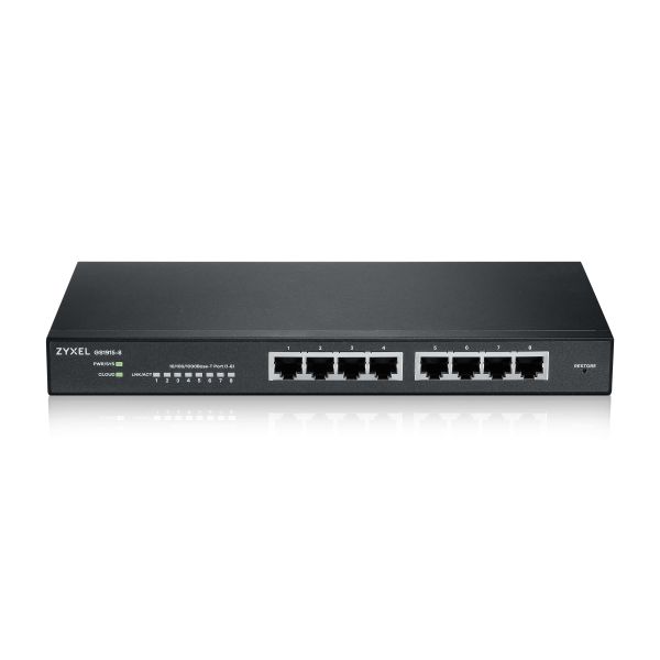 Zyxel GS1915-8 Managed L2 Gigabit Ethernet (10/100/1000) Zwart (GS1915-8-EU0101F)