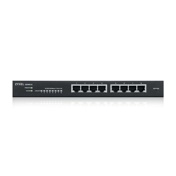 Zyxel GS1915-8 Managed L2 Gigabit Ethernet (10/100/1000) Zwart (GS1915-8-EU0101F)
