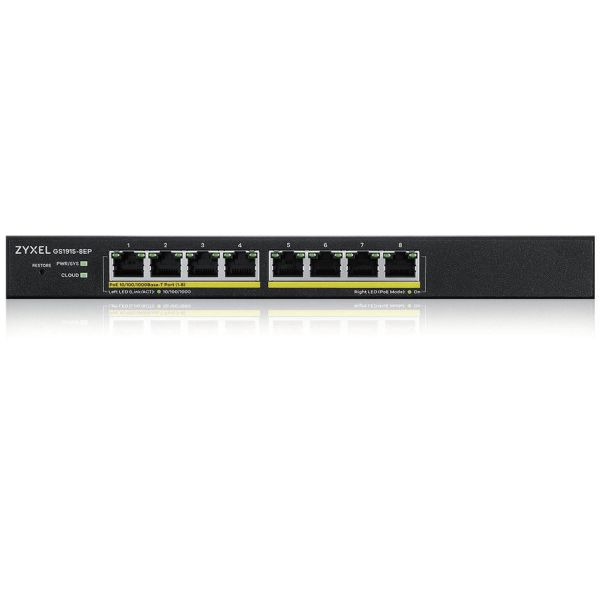 Zyxel GS1915-8EP Managed L2 Gigabit Ethernet (10/100/1000) Power over Ethernet (PoE) Zwart (GS1915-8EP-EU0101F) Zyxel GS1915-8EP Managed L2 Gigabit Ethernet (10/100/1000) Power over Ethernet (PoE) Zwart (GS1915-8EP-EU0101F)