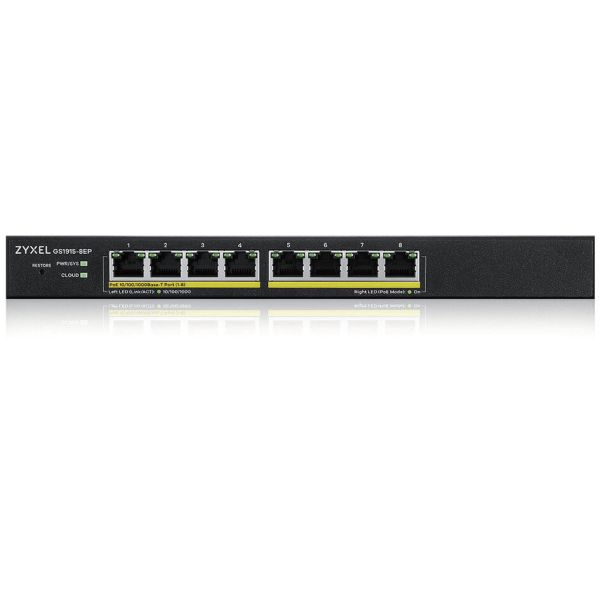 Zyxel GS1915-8EP Managed L2 Gigabit Ethernet (10/100/1000) Power over Ethernet (PoE) Zwart (GS1915-8EP-EU0101F)