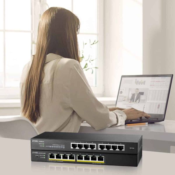 Zyxel GS1915-8EP Managed L2 Gigabit Ethernet (10/100/1000) Power over Ethernet (PoE) Zwart (GS1915-8EP-EU0101F)