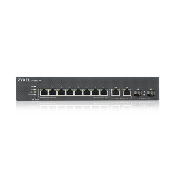Zyxel GS2220-10-EU0101F netwerk-switch Managed L2 Gigabit Ethernet (10/100/1000) Zwart (GS2220-10-EU0101F)