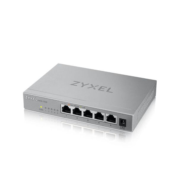 Zyxel MG-105 Unmanaged 2.5G Ethernet (100/1000/2500) Staal (MG-105-ZZ0101F)