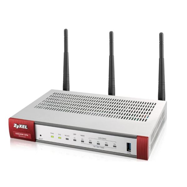 Zyxel USG20W-VPN-EU0101F draadloze router Gigabit Ethernet Dual-band (2.4 GHz / 5 GHz) 4G Grijs, Rood (USG20W-VPN-EU0101F)
