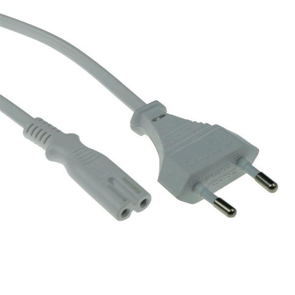 ACT AK5241 electriciteitssnoer Wit 3 m CEE7/16 C7 stekker (AK5241)