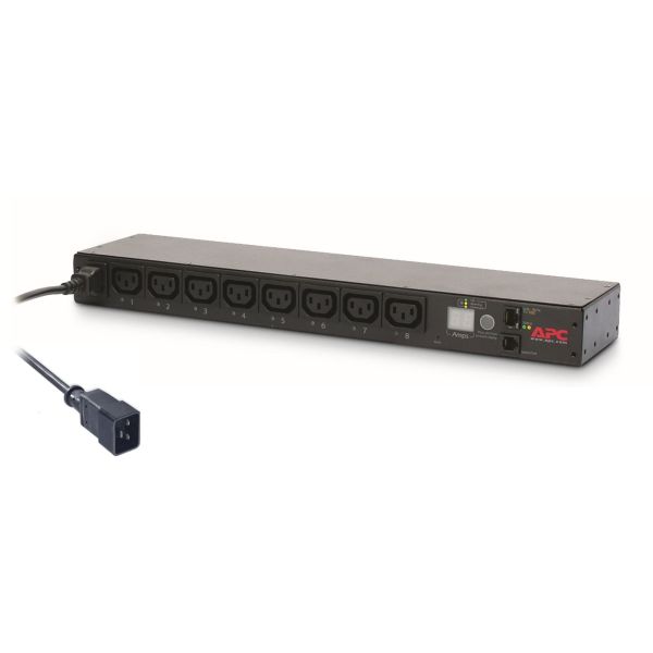 APC Rack PDU AP7921B, Switched, 0U/1U, 16A, 230V,(8x) C13, C20 stekker (AP7921B-BLU)