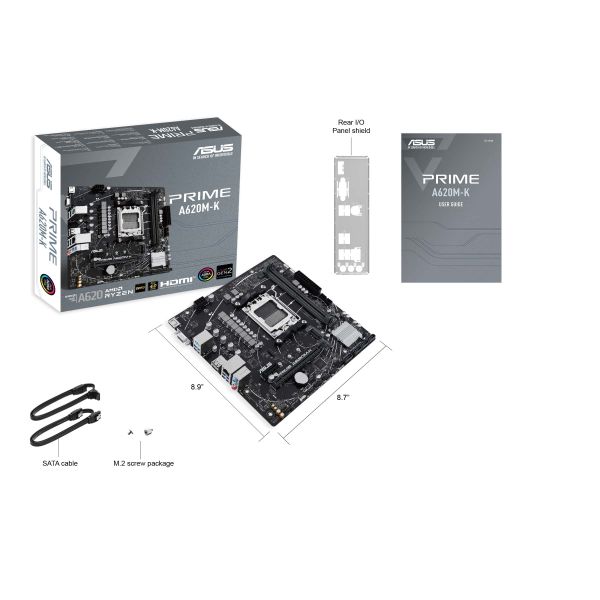 ASUS PRIME A620M-K AMD A620 Socket AM5 micro ATX (90MB1F40-M0EAY0)