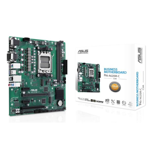 ASUS PRO A620M-C-CSM AMD A620 Socket AM5 micro ATX (90MB1F80-M0EAYC)