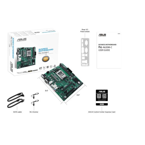 ASUS PRO A620M-C-CSM AMD A620 Socket AM5 micro ATX (90MB1F80-M0EAYC)