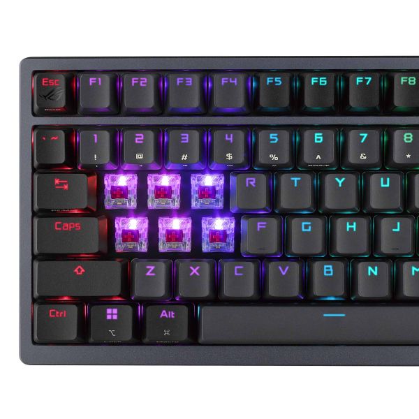 ASUS ROG Azoth toetsenbord Gamen USB + RF Wireless + Bluetooth Zwart (90MP0316-BKUA01)