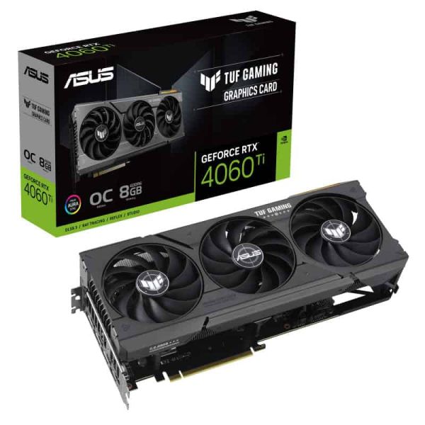ASUS TUF Gaming TUF-RTX4060TI-O8G-GAMING NVIDIA GeForce RTX 4060 Ti 8 GB GDDR6 (90YV0J50-M0NA00)