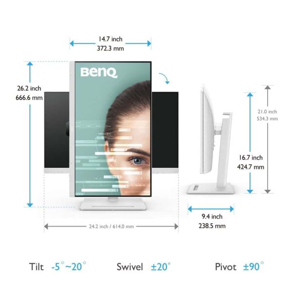 BenQ GW2790QT computer monitor 68,6 cm (27") 2560 x 1440 Pixels Quad HD LED Wit (9H.LLGLA.TBE) BenQ GW2790QT computer monitor 68,6 cm (27") 2560 x 1440 Pixels Quad HD LED Wit (9H.LLGLA.TBE)