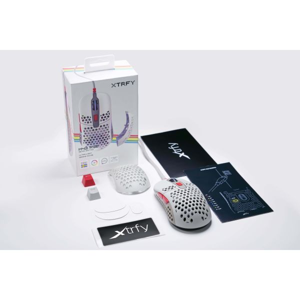Xtrfy M42 muis Ambidextrous USB Type-A Optisch 16000 DPI (M42-RGB-RETRO)